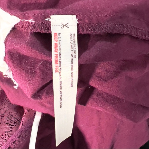 Free People Wine Angel Crochet Lace Mini Boho Cocktail Dress OB479564 M - Picture 16 of 16